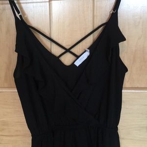 NEVER WORN!!! LUSH black chiffon mini dress